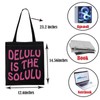 PWHAOO Delulu Life Tote Bag Delulu Is The Solulu Tote