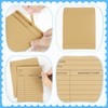 100Pcs Vintage Library Pockets and Cards, Brown Library Check out