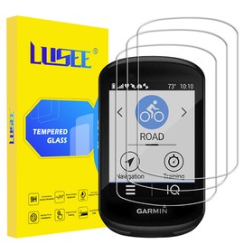 LUSEE 3 Stück Schutzfolie für Garmin Edge 830 / Garmin Edge 530 [9H Härte] Displayschutzfolie HD Schutzfolie [Anti Kratzer] [Anti Fingerabdruck] 2.5D Panzerfolie für Garmin Edge 830/530