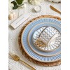 CwlwGO-7 Oz Bone China Blue Tea Cup and Saucer Service