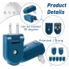 TECHZONE 1PCS 2-Prong Extension Cord Plug 125V 15A Rotatable Replacement