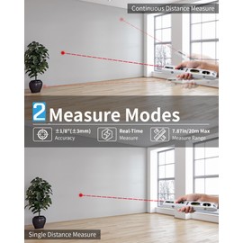 3-In-1 Spirit Level with 65ft Laser Distance Measure & 32ft Leveling Line, Firecore 9 Inch Torpedo Level Magnetic with Light, Rechargeable Small Digital Leveler Tool for Picture Hanging Construction