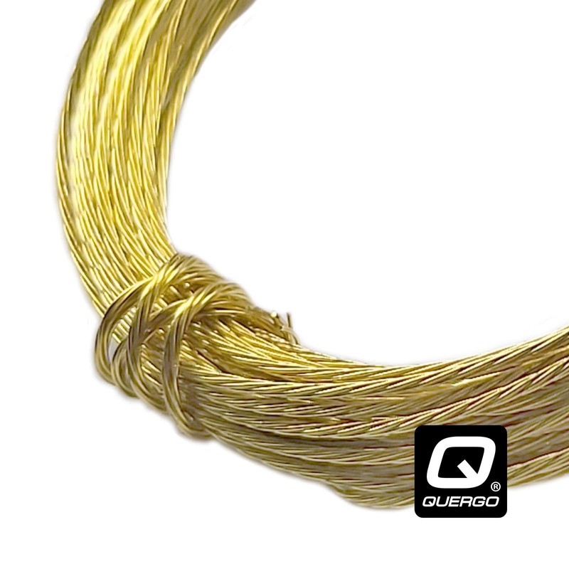 QUERGO Brass Picture Frame Wire, Picture Hanging Wire, 3.5 Metres