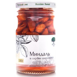 Almonds in Rosehip Syrup Russian Forest Natural and Healthy Dessert 220g/ 7.76oz