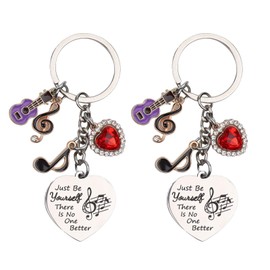 TPTGIAR 2PCS Music Lover Keychain Gifts for Fans, Taylor Quotes Merch Music Gifts for Men Women, Music Inspired Keychain Accessories for Music Lovers Birthday Christmas Valentine's Day