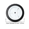 Zweipappel 2x Rubber Wheel Universal Replacement Wheel 125 mm per