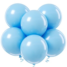 Adoinby 18 Inch Blue Balloons - 35 Large Thick Round Latex Balloons for Birthday Baby Shower Wedding Graduation Blue Themed Party Decorations