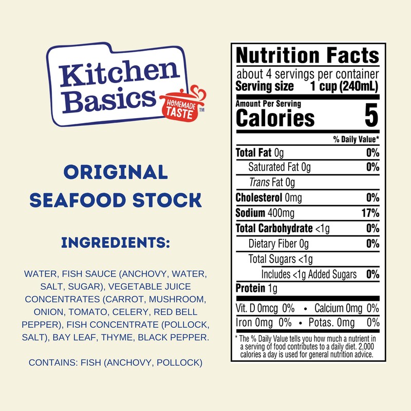 Kitchen Basics Seafood Stock - 32 oz Carton (Pack of