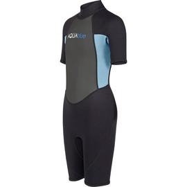 Aqua Blue 3mm Girl's Springsuit Wetsuit - 10
