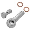 Brake Banjo Bolt M10x1.0 to 1/4 in Brake Line Banjo