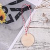 Pack of 50 Round Wooden Discs with Hole DIY Craft