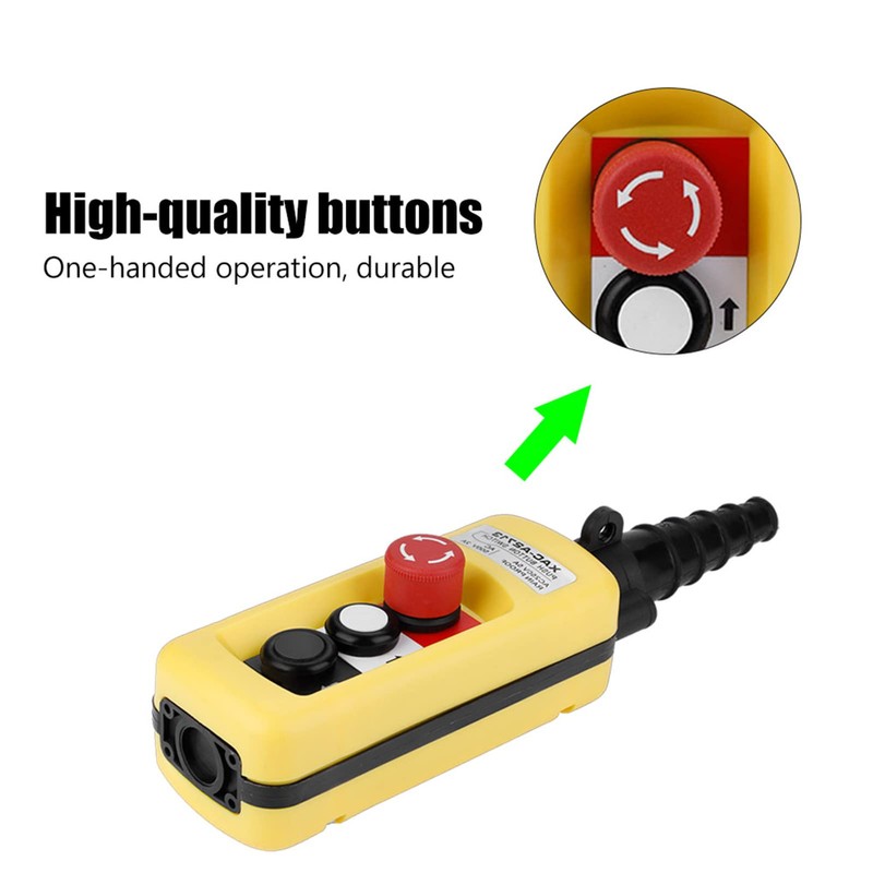 Industrial Push Button Switch with Emergency Stop Crane Hoist Pendant