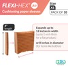 IDL Packaging 4" Flexi-Hex™ Honeycomb Packing Paper Sleeves, XS, Brown,