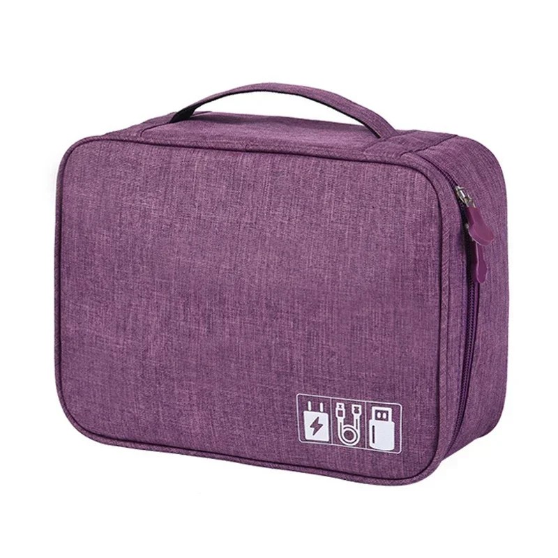 Waterproof Electronic Organizer Bag for Travel –3-Layer Large Capacity Canvas