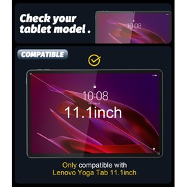 Orzero (2 Pack) Compatible for Lenovo Yoga Tab 2025 11.1 Inch Tempered Glass Screen Protector, Protector De Pantalla 9H High Definition Anti-Scratch Bubble-Free