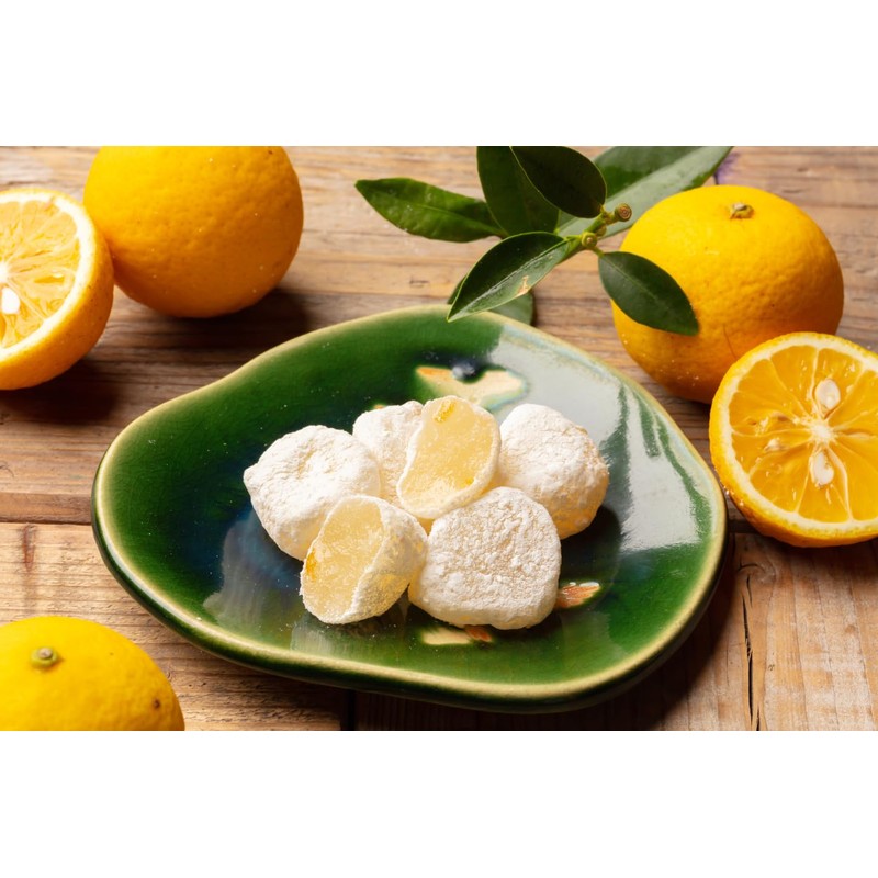 Mochi Yuzu Traditional Japanese Rice Cakes, 130g, Soft Chewy Wagashi