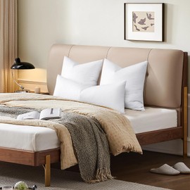 SAVORI Down Feather Lumbar Throw Pillow Inserts 14x36 Euro Pillow Inserts, Soft Fluffy Throw Pillows with Cotton Cover, Decorative Throw Pillows for Couch Sofa Bed-White