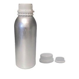 UN Rated Aluminum Bottles – Durable, High Purity Brushed Aluminum for Hazardous Chemical Transport | With Tamper Evident Cap & LDPE Plug | 1100ml | UN Certified for Essential Oils & Solvents | France