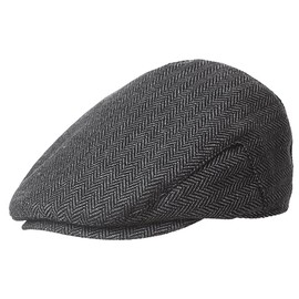 UTOWO Boys Newsboy Cap Vintage Tweed Beret Cabbie Hat Kids Flat Cap for Toddler Boys Girls Pageboy for 4-9Y Dark Gray