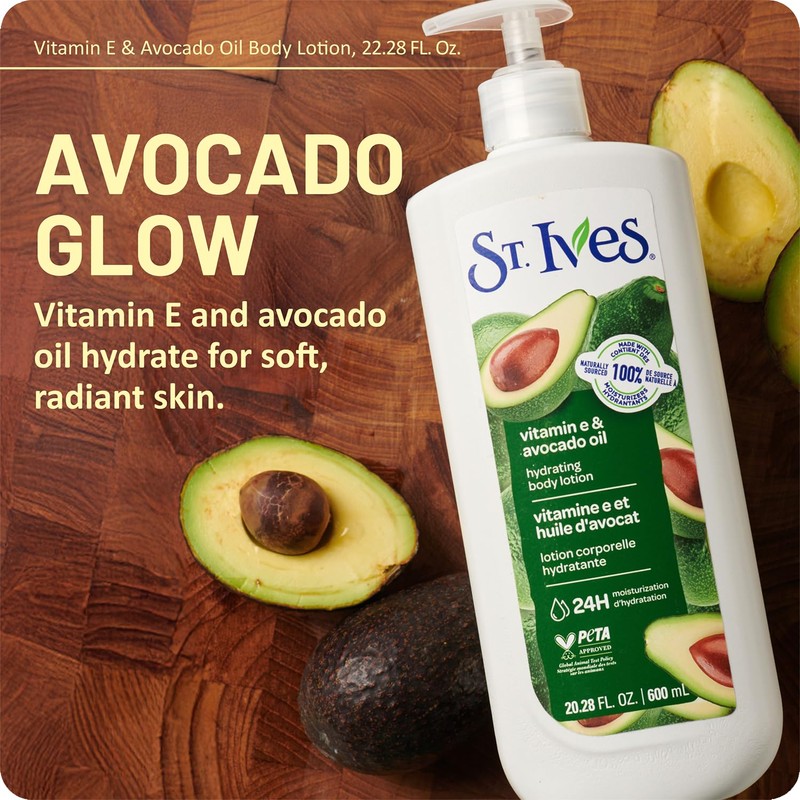 St. Ives Hand & Body Lotion, Hydrating Vitamin E &