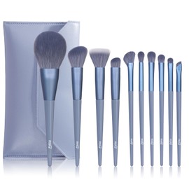MSQ Makeup Brushes Set of 10 Professional Makeup Brushes, Super Soft Makeup Brushes, Face Brushes, Powder Content, Concealer Brush, Eyeshadow Brush, Cheek Brush, Powder Foundation Brush, Easy to Clean