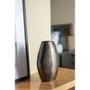 Aluminum Oval Vase with Chiseled Layers - 9.5" x 5.5"