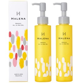 Halena Organic All-in-One Gel, 5.1 fl oz (150 ml), Set of 2, Human Shaped, Ceramide, Penetrating Type, Hyaluronic Acid, Sensitive Skin, Unisex, All-in-One Skin Care, Lotion, Beauty Lotion