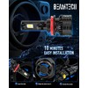 BEAMTECH H11/H9/H8 Bulbs, 900% Brighter Canbus Ready 6500K White Light