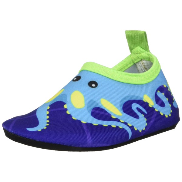 Toddler Kids Swim Water Shoes Quick Dry Non-Slip Water Skin Barefoot Sports Shoes Aqua Socks for Boys Girls Toddler, Blue Octopus, 7 Toddler
