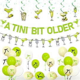 LaVenty A Tini Bit Older Banner Balloons Martini Bar Party Decorations Weenies and Tinis Decor for Bachelorette Party Martini Birthday Decorations