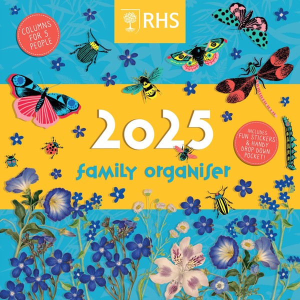 2025 Calendar RHS Month to View Nature Family Organiser Calendar