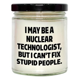 Inspirational Nuclear Technologist Gifts: Funny Valentine's Day Soy Candle for Him/Her - 9oz Vanilla Scented Candle, Unique Nuclear Technologist Joke Gifts from Gifts for Nuclear Technologists