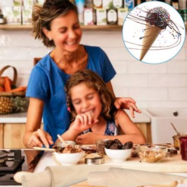 ZHMKYD13 Waffle cone roller, waffle horn, wooden cone shaper, wooden ice cone, waffle horn, waffle bags, ice cream cone shaper, cone shaper, cone, wood shapes, ice cone, wood for waffle horn, 2 pieces