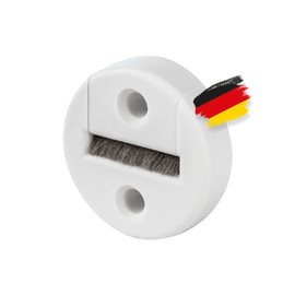 BAUHELD® Roller Shutter Belt Guide Surface-Mounted [Pack of 5] – Maxi Belt Guide with Brush Seal [Made in Germany] – Suitable for Roller Shutter Belt 23 mm [Round] – Two Piece with Hole Spacing 25 mm