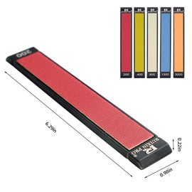 RUIXIN PRO 5PCS Diamond Sharpening Stones, #200#400#800#1500#3000 Grit for Knife Sharpening Fixed-Angle Kit, Professional Whetstone Kit for Kitchen Outdoor