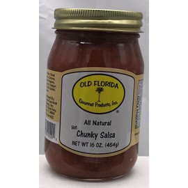Old Florida Gourmet Salsa Hot Chunky, 16 Ounce - PACK OF 3 in a Gift Box
