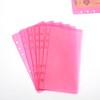 NatSumeBasics 12pcs Pink A6 Binder Pockets Zipless A6 Cash Envelopes