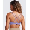 CRZ YOGA Butterluxe V Neck Strappy Sports Bras for Women