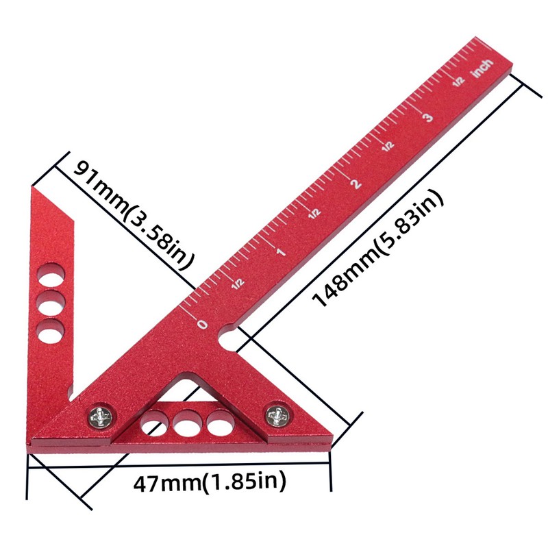 Center Scriber Vertical Line 45° Angle Gauge Drawing Circle Gauge