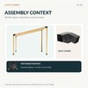 4x4 Pergola Bracket Kit, Carbon Steel 3-Way Slanted Connectors for