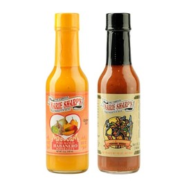 Marie Sharp's Smoked and Pure Mango Habanero Pepper Sauce 5 Ounce Combo (Pack of 2)