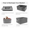 Mangata Fabric Storage Boxes, Storage Baskets for Shelves, 3 Pack