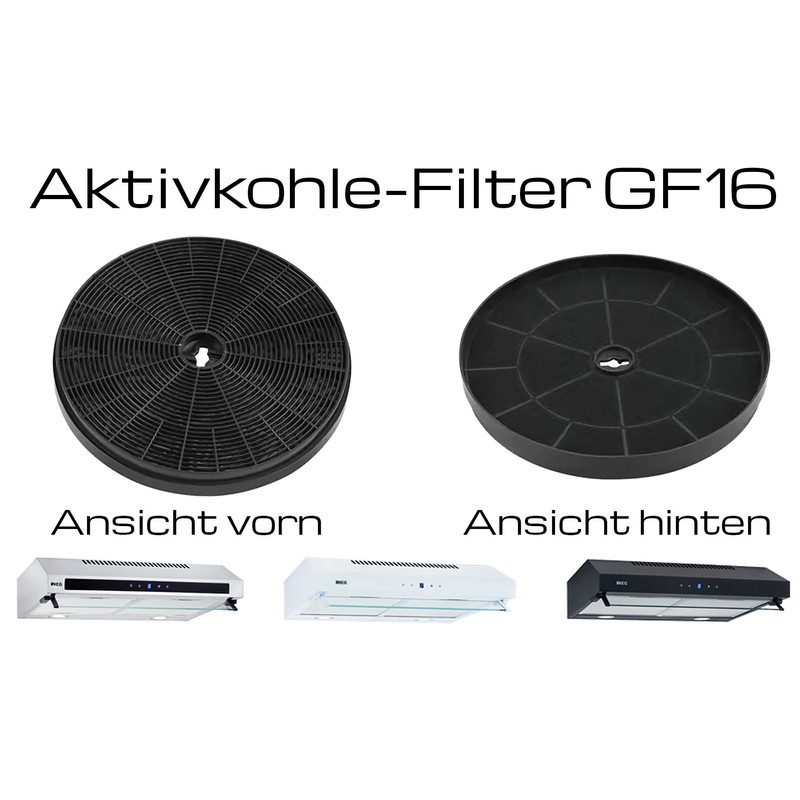 NEG Activated Carbon Filter Set (2 Pieces) GF16 Undermount Cooker