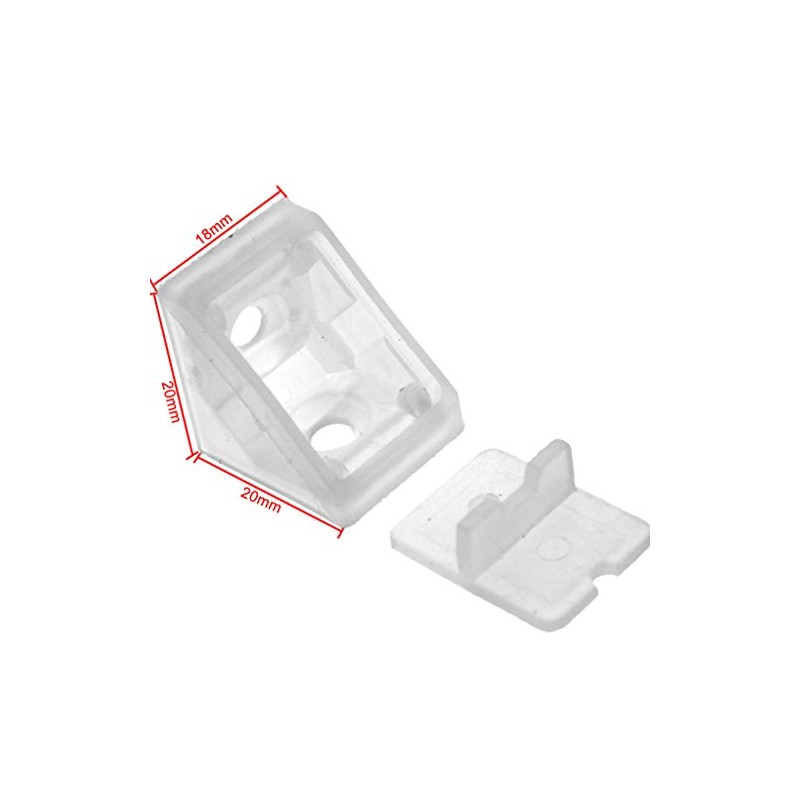 SING F LTD 50pcs Corner Connecting Shelf Support Bracket Plastic
