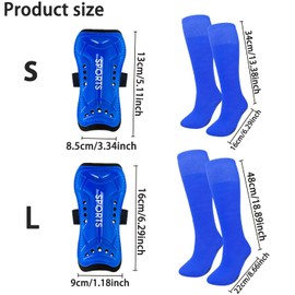 Xiaozuoyue Youth Soccer Shin Guards with Socks for Kids - Impact Resistant Shin Guards, Shock-Absorbing Soccer Leg Reduce Injuries in Training & Games (Rose red, S)