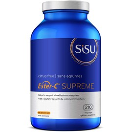 SISU Sisu Ester-C Supreme Capsules, 24-hour Immune Support, With Antioxidant Bioflavonoids and Larch Arabinogalactan for Immune System Support, 210 caps, Citrus free, Gluten Free, Vegan, Non-GMO