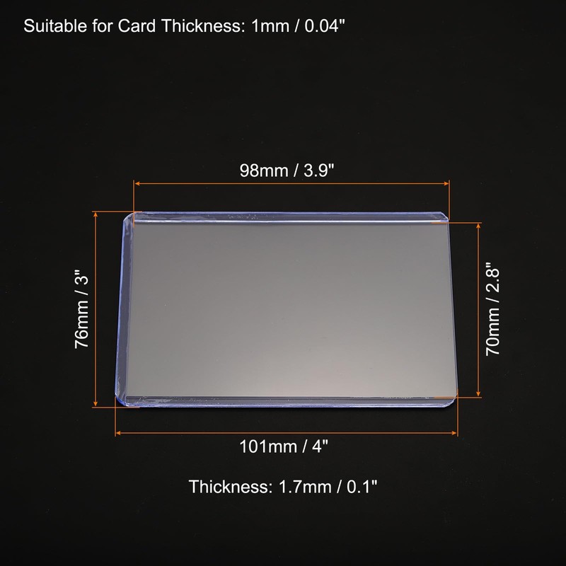 PATIKIL 30Pack Handelskarte Hülsen PVC Klar Spielkarten Beschützer Wasserdicht Kartenhalter