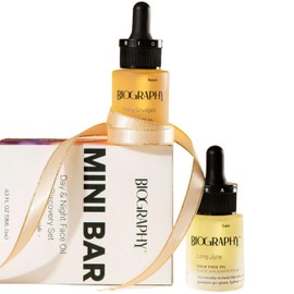 Biography Face Oil Mini Bar Discovery Set, Long June Day Calming + Petty Grudges Night Repair