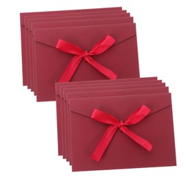 NOLITOY 10Pcs Thickened Bow Tie Postcard Envelopes Retro Design Wrapping Envelopes for Invitations and Greeting Cards Lightweight and Practical for All Occasions