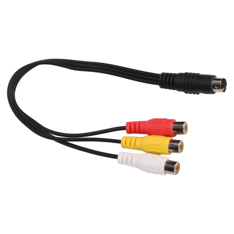 4 Pin S-Video to 3 RCA AV Female Cable for